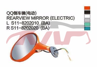 For Chery 532qq S11&nbsp;door Mirror&nbsp;l:s11-8202010ba   R:s11-8202020ba, Qq  Car Accessorie Catalog, Chery  Auto Part-L:S11-8202010BA   R:S11-8202020BA