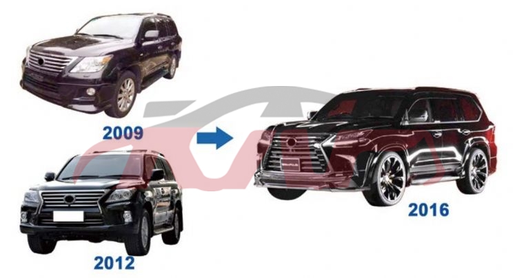 适用于雷克萨斯LX570  2010-2013 改装前脸包围 , 雷克萨斯 汽车配件, LX SUV 汽车配件折扣-