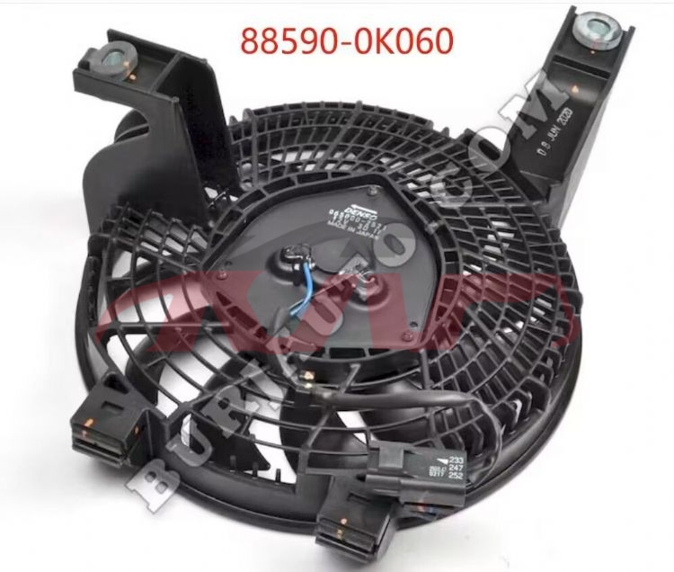 适用于丰田2003-2009 霸道/FJ120&nbsp;电子扇总成&nbsp;88590-0K060, 丰田 电子扇, 霸道普拉多 汽车配件目录-88590-0K060