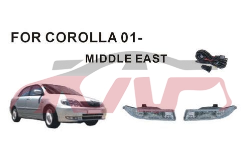 适用于丰田2001卡罗拉 中东版 雾灯组合 , 丰田 雾灯套装, 卡罗拉 汽车配件-