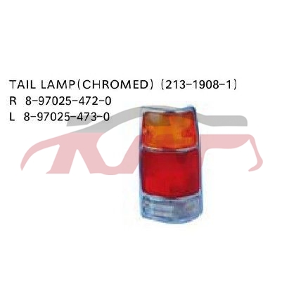 For Isuzu 166489-94 tail Lamp r 8-97025-472-0 L 8-97025-473-0, Isuzu  Auto Parts, Pick Up Kb26 Auto Body Parts PriceR 8-97025-472-0 L 8-97025-473-0