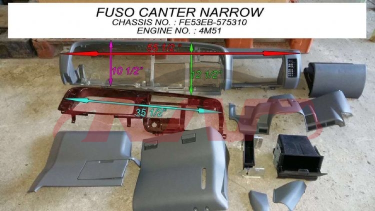 适用于三菱SEP 93-02 FUSO CANTER窄仪表板 , 三菱 汽车配件, Canter轻卡 汽车配件价格-