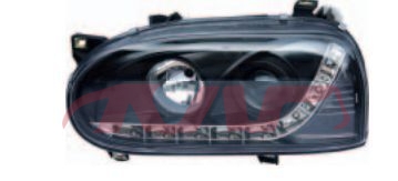 For V.w. 1759goif2  92-97  led Head Lamp, Black , V.w.  Auto Lamps, Golf Auto Parts Manufacturer