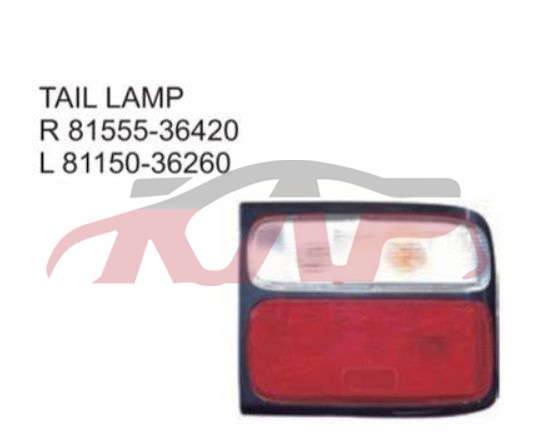 For Toyota 2682007 Coaster&nbsp;tail Lamp W/wire & W/bulb&nbsp;81551-36420 81561-36310, Toyota  Auto Lamps, Coaster Car Accessories-81551-36420 81561-36310