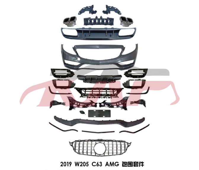 For Benz 472w205  14-18 Sport&nbsp;body Kits W/grille&nbsp;, Benz  Auto Part, C-class Car Parts-
