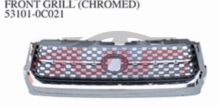 适用于丰田2018 坦途&nbsp;中网，（网格电镀 ）&nbsp;53101-0C021, 坦途 汽车零件, 丰田 前中网-53101-0C021