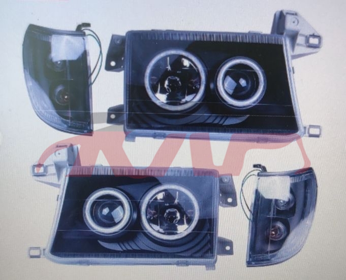 适用于丰田SURF 4RUNNER&nbsp;前大灯 +角灯一整套 改装款/10套起订，黑色/白色&nbsp;, 丰田 汽车配件, 海拉克斯 基本汽车配件-