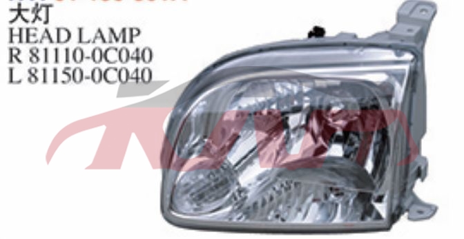 For Toyota 20296600-06 Tundra head Lamp r 81110-0c040   L81150-0c040, Tundra Automotive Parts, Toyota  Headlight-R 81110-0C040   L81150-0C040