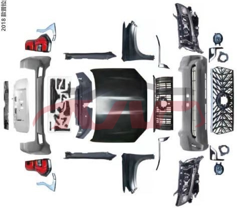 适用于丰田2010-2013 霸道/FJ150 改装款包围-10升级18年 , 霸道普拉多 汽车配件, 丰田 后围板-