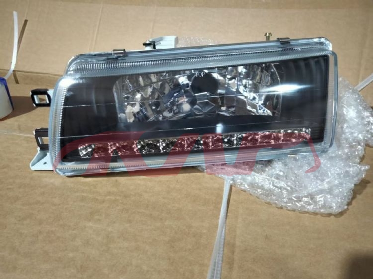 For Toyota 208191988-1991 Corolla Ee90/ae92&nbsp;head Lamp Modify Crystal &black W/led&nbsp;, Toyota  Car Lamp, Corolla Auto Body Parts Price-