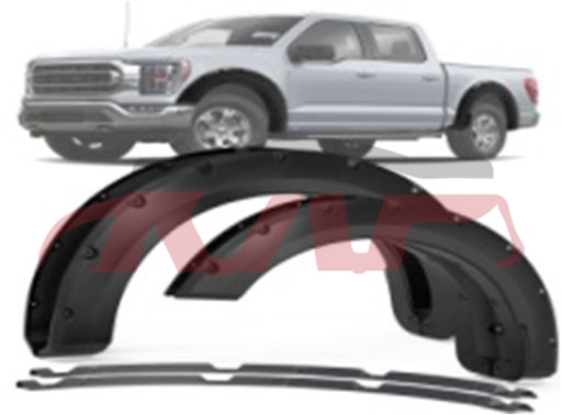 For Ford 21082020 F150 wheel Eyebrow , Ford   Protectors Strip Lip Wheel Arch Trim , F150  Pickup Truck Car Parts Store-