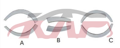 适用于丰田2005 海狮&nbsp;轮眉，白色&nbsp;, 丰田 汽车配件, 海狮 汽车配件-