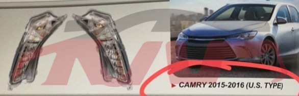 适用于丰田2015-2017 凯美瑞,美版 雾灯组合（包含线束开关），LED , 丰田 雾灯套装, 凯美瑞 汽车车身配件价格-