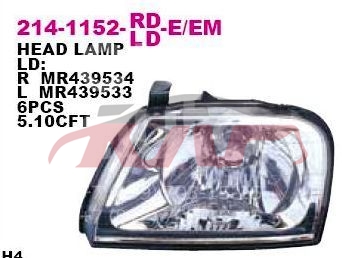 For Mitsubishi 2699l200 03 head Lamp 214-1152   Mr439534   Mr439533, Mitsubishi  Auto Headlights, Triton List Of Car Parts-214-1152   MR439534   MR439533