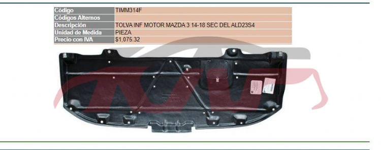 For Mazda 11142014-2016 Mazda 3-axela 护板、饰板、衬板、盖板等 , Mazda 3 Automotive Parts, Mazda  Auto Parts-