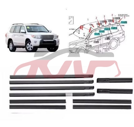For Toyota 2372007-2011 Landcruiserfj200&nbsp;car Roof Decoration Strip&nbsp;, Toyota  Single, Land Cruiser Auto Parts-