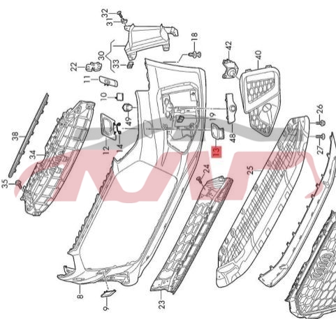 For Audi 33082020-2023 A4 （b9pa）&nbsp;water Spray Cover&nbsp;8w0 955 275 E  8w0 955 276 E, Audi  Auto Part, A4 Car Parts-8W0 955 275 E  8W0 955 276 E