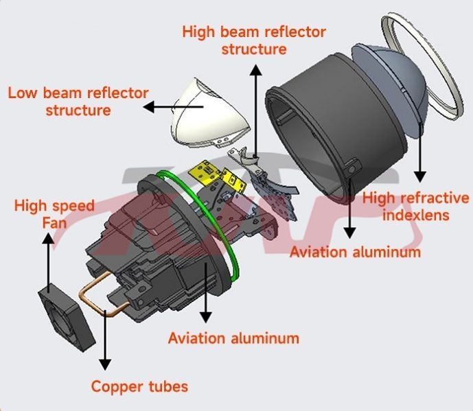 For Lens3551&nbsp;projector Lens&nbsp;universal 3 Inch Three Colors Led Foglamp Enhance High Beam Led Driving Spotlights 120w Bi Led Fog Light Projector Lens With Fan, Lens Auto Part, Lens Car Spare Parts-Universal 3 Inch Three Colors Led Foglamp Enhance High Beam Led Driving Spotlights 120W Bi Led Fog Light Projector Lens with Fan