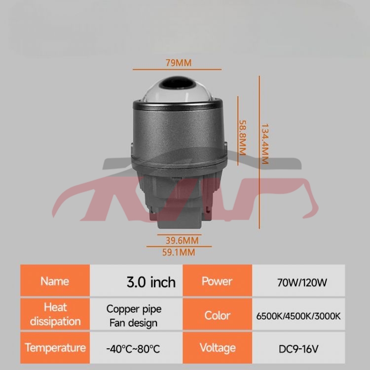 For Lens3551&nbsp;projector Lens&nbsp;universal 3 Inch Three Colors Led Foglamp Enhance High Beam Led Driving Spotlights 120w Bi Led Fog Light Projector Lens With Fan, Lens Auto Lamps, Lens Automotive Parts-Universal 3 Inch Three Colors Led Foglamp Enhance High Beam Led Driving Spotlights 120W Bi Led Fog Light Projector Lens with Fan