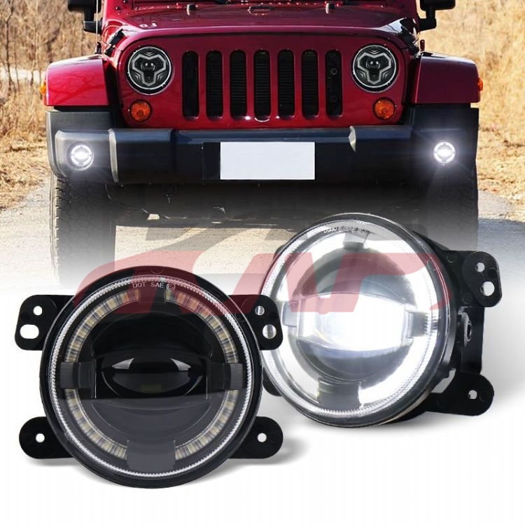 For Lens3551&nbsp;projector Lens&nbsp;front Bumper Driving Fog Lights With Halo Drl 4inch Led Fog Lights For Jeep Wrangler Jk, Lens  Automotive Parts, Lens Car Accessorie-Front Bumper Driving Fog Lights with Halo DRL 4inch LED Fog Lights for Jeep Wrangler JK