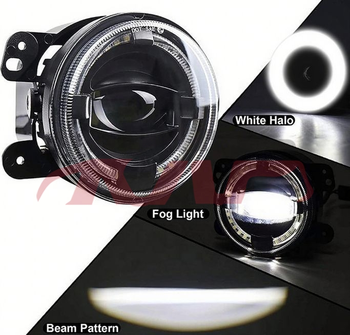 For Lens3551&nbsp;projector Lens&nbsp;front Bumper Driving Fog Lights With Halo Drl 4inch Led Fog Lights For Jeep Wrangler Jk, Lens  Automotive Parts, Lens Car Accessorie-Front Bumper Driving Fog Lights with Halo DRL 4inch LED Fog Lights for Jeep Wrangler JK