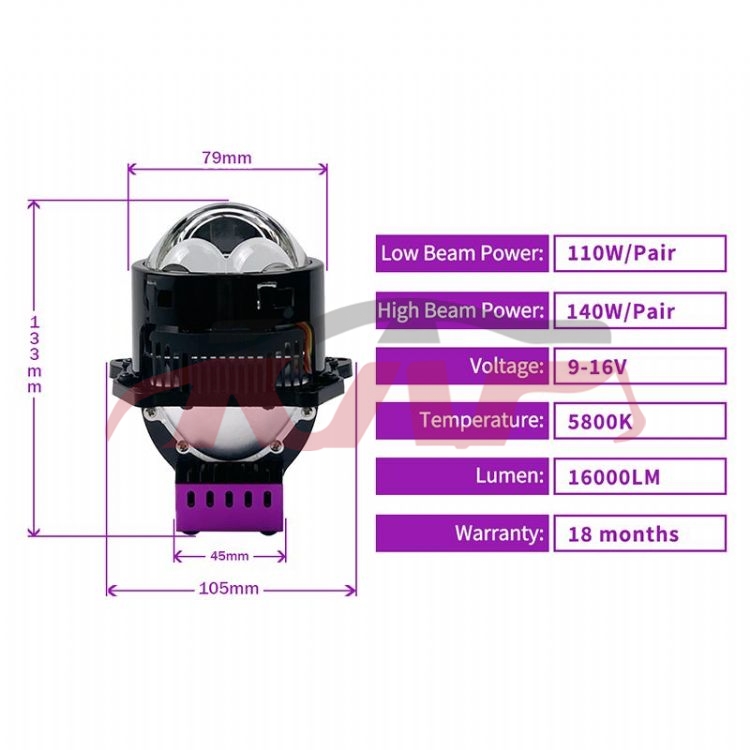 For Lens3551&nbsp;projector Lens&nbsp;3 Inch 140w Prism Bi Led Projector Lens 5800k Dual Laser Car Headlight Projector Lens Led Car Lighting System, Lens Parts, Lens Auto Lamp-3 Inch 140W Prism Bi Led Projector Lens 5800K Dual Laser Car Headlight Projector Lens LED Car Lighting System