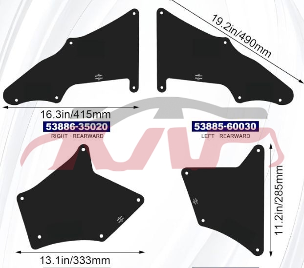 For Toyota 2382014-2017 Prado&nbsp;front Wheel Mudguard Leather  Front Fender Lining&nbsp;53886-35020, Toyota  Auto Part, Prado Auto Parts Manufacturer-53886-35020