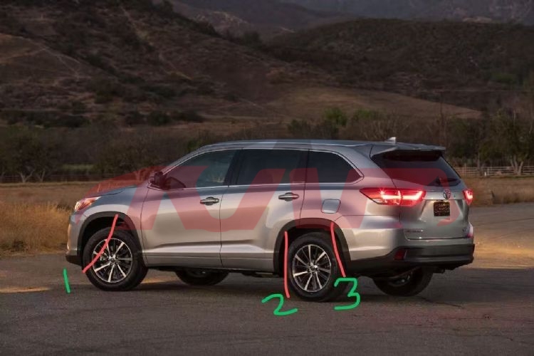 For Toyota 2452015-2017 Highlander&nbsp;wheel Eyebrow, 6pcs/set&nbsp;, Toyota  Auto Part, Highlander Car Part-