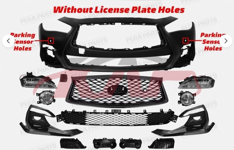 For Infiniti 21302018-2023 Q50&nbsp;auto Refitted Parts, Black&nbsp;62022-6hj1h, Q50 Auto Part, Infiniti   Auto Modified Part-62022-6HJ1H