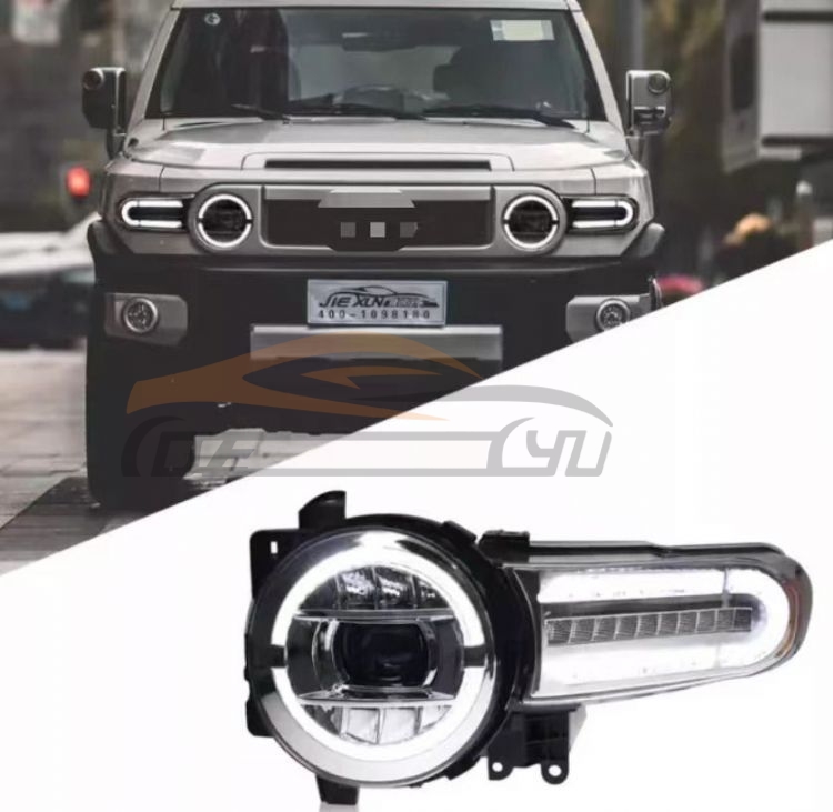 适用于丰田兰德酷路泽 FJCRUISER 2007-2011 大灯 改装 LED+日行灯/整套 4只 , 兰德酷路泽 汽车配件价格, 丰田 汽车配件-